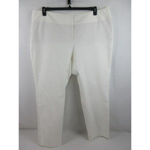 Alfani Plus Women's Tummy Control Slim Leg Dress Pants Size 24W Color White